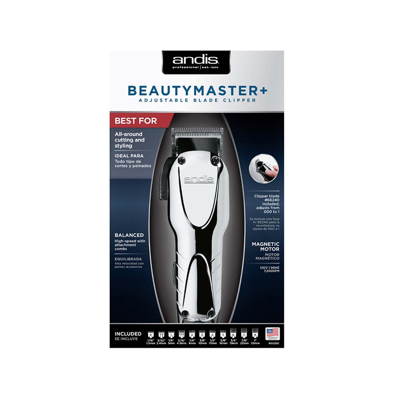 Maquina Cortadora De Cabello Alambrica Profesional Andis Beauty Master+