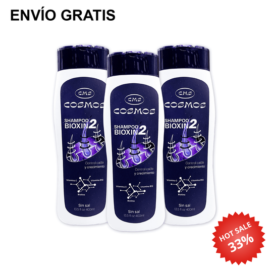 Shampoo Anticaída Femenino CMS Cosmos Bioxin 2 PAGA 2 LLEVA 3